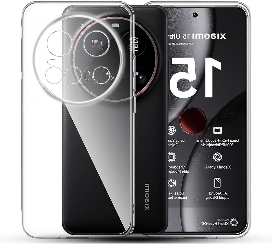 Xiaomi 15 Ultra �ϏՌ� �P�[�X For �J�o�[ �X�g���b�v�z�[�� �N���A �w��h�~ �y�� (MJO-JAC-C592)