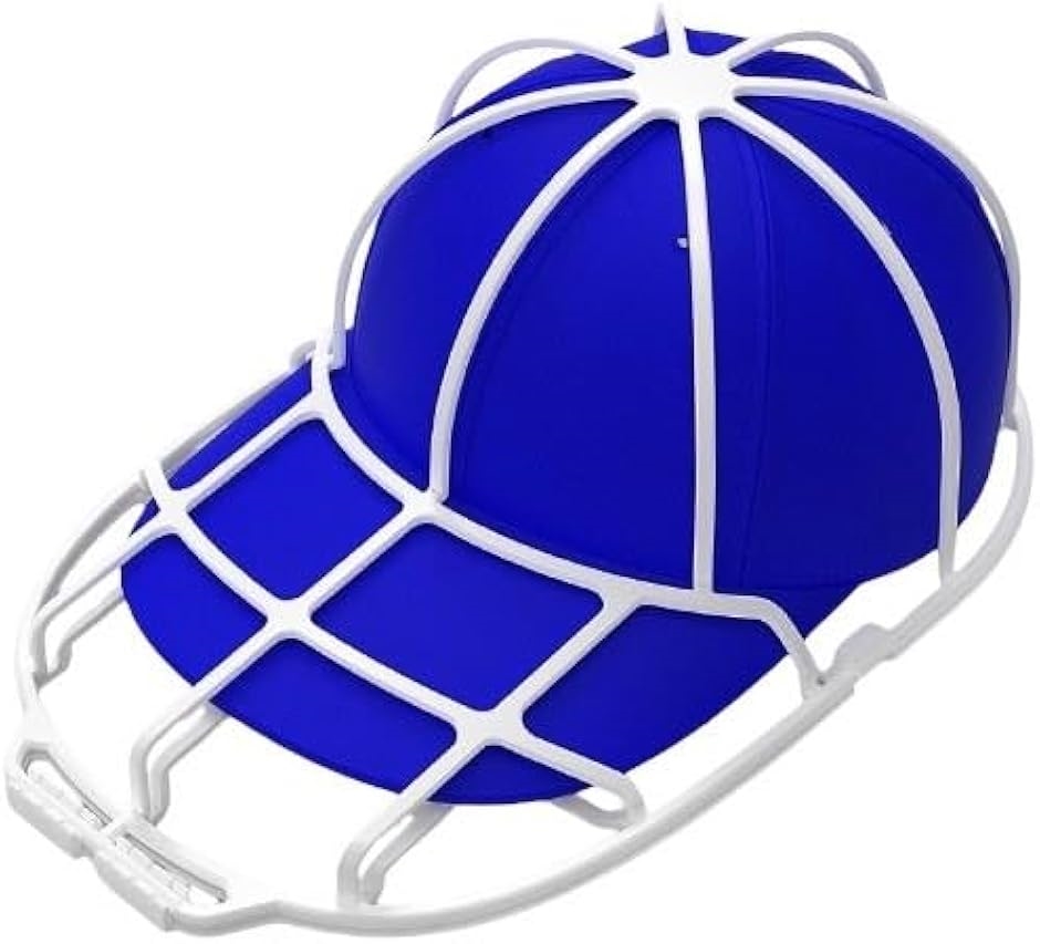 キャップウォッシャー 帽子掛け 洗濯 型崩れ防止 洗濯ネット 帽子ラック ポストジェネラル 洗濯機(ホワイト,  One Size)