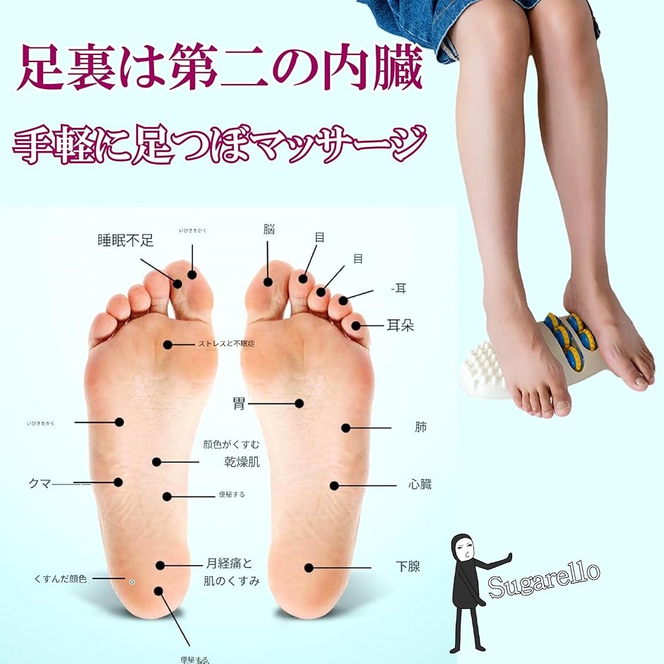 フットマッサージャー 足裏 リラックス 足ツボマッサージ ローラー 足