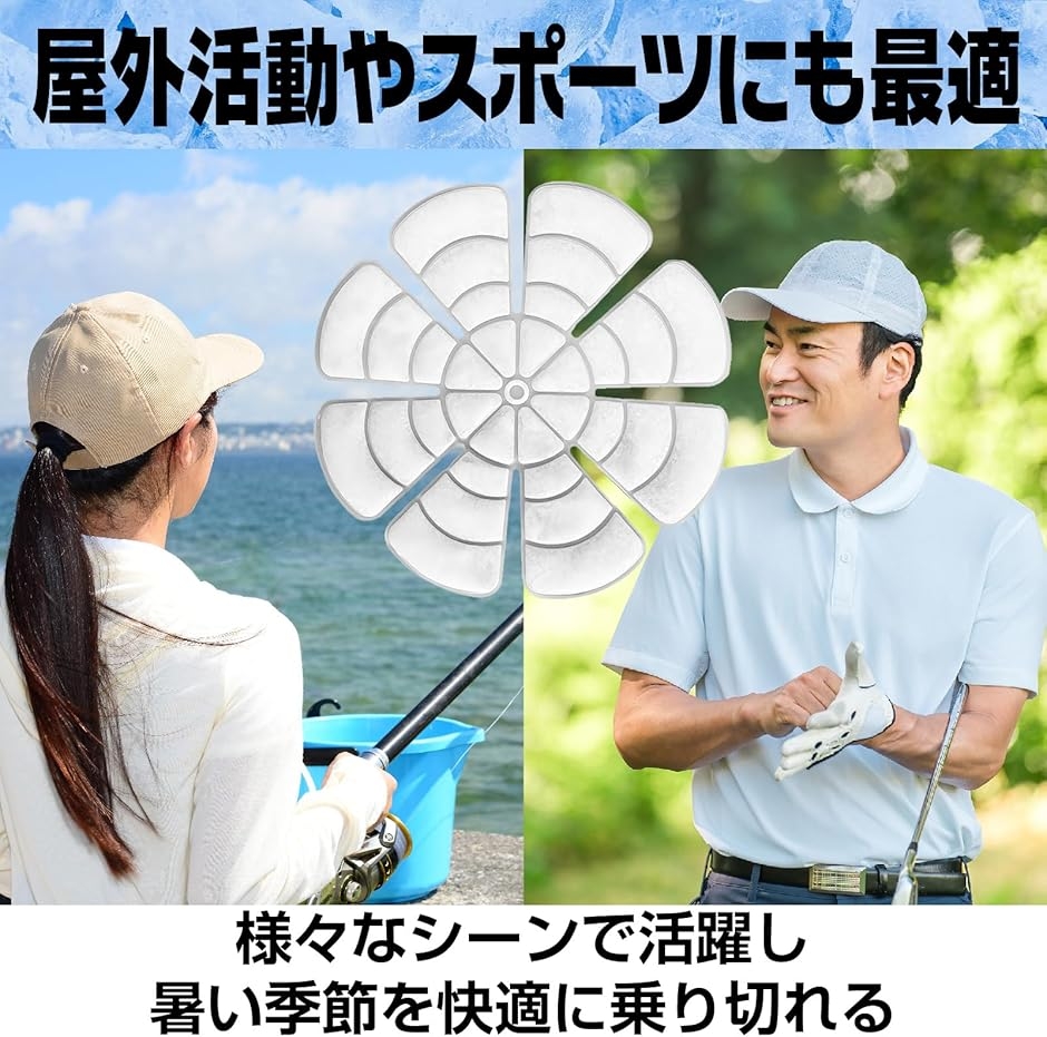作業用ヘルメット 冷却 頭用冷却パッド 28℃ 自然凍結 冷やす グッズ