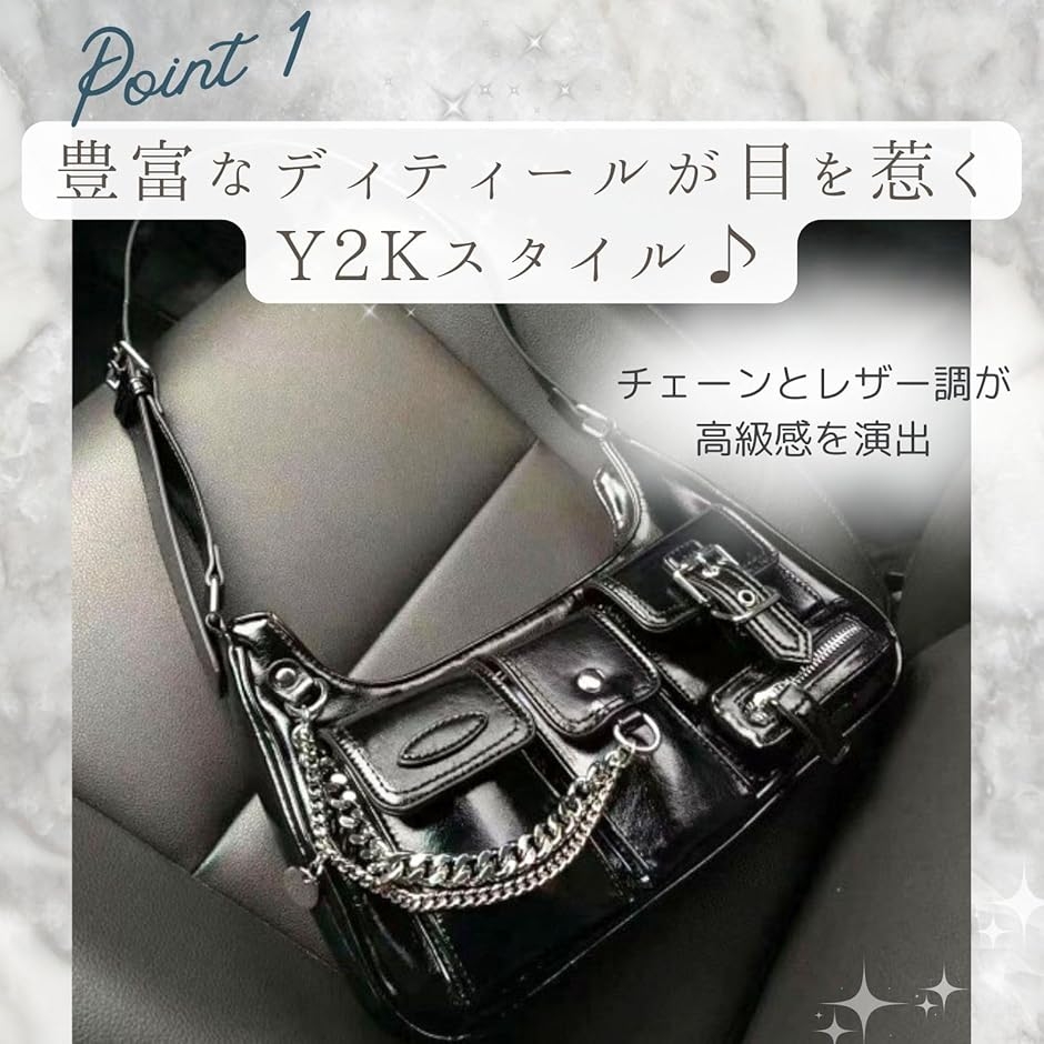 Y2K バッグ ショルダーバッグ レディース ミニショルダーバッグ 横長