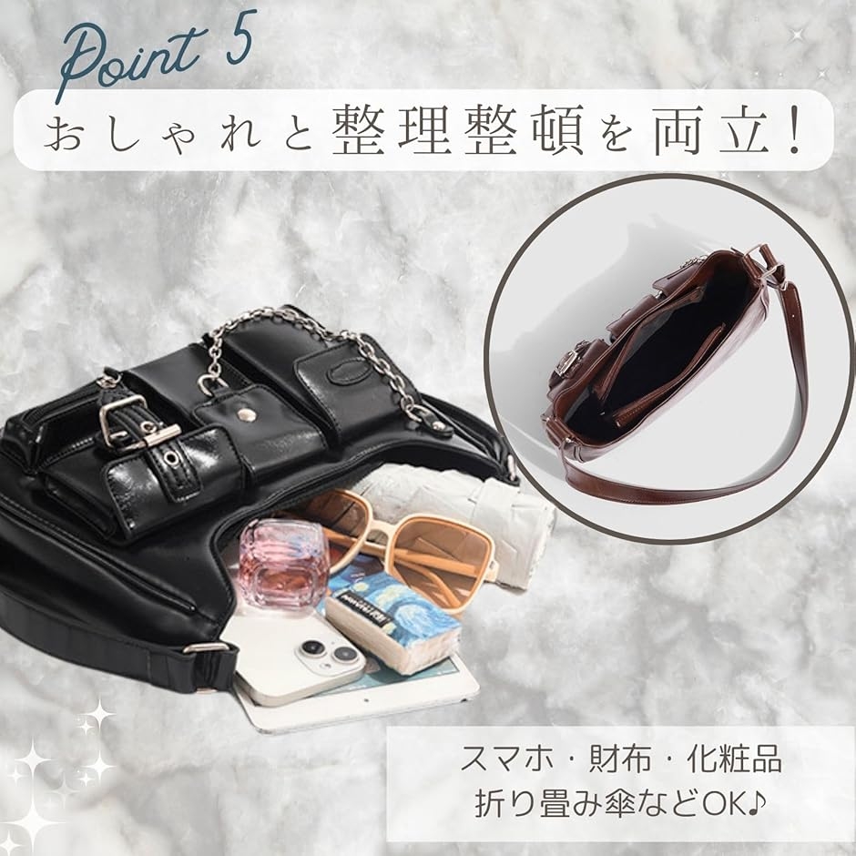 Y2K バッグ ショルダーバッグ レディース ミニショルダーバッグ 横長