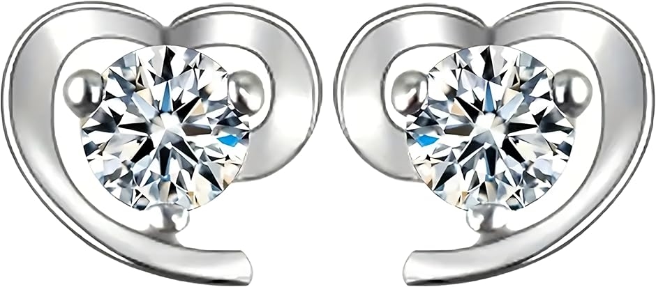 Yahoo! Yahoo!ショッピング(ヤフー ショッピング)ハート イヤリング ジュエリー 2個セット かわいい 量産型 地雷系 ハンドメイド（シルバー,  小）