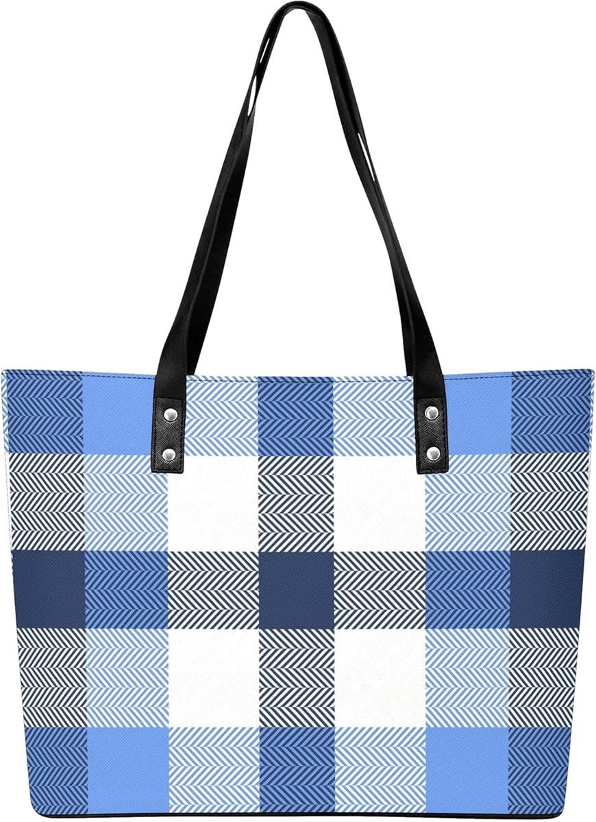 トートバッグ タータンチェック柄 カジュアル ジッパーあり 防水
