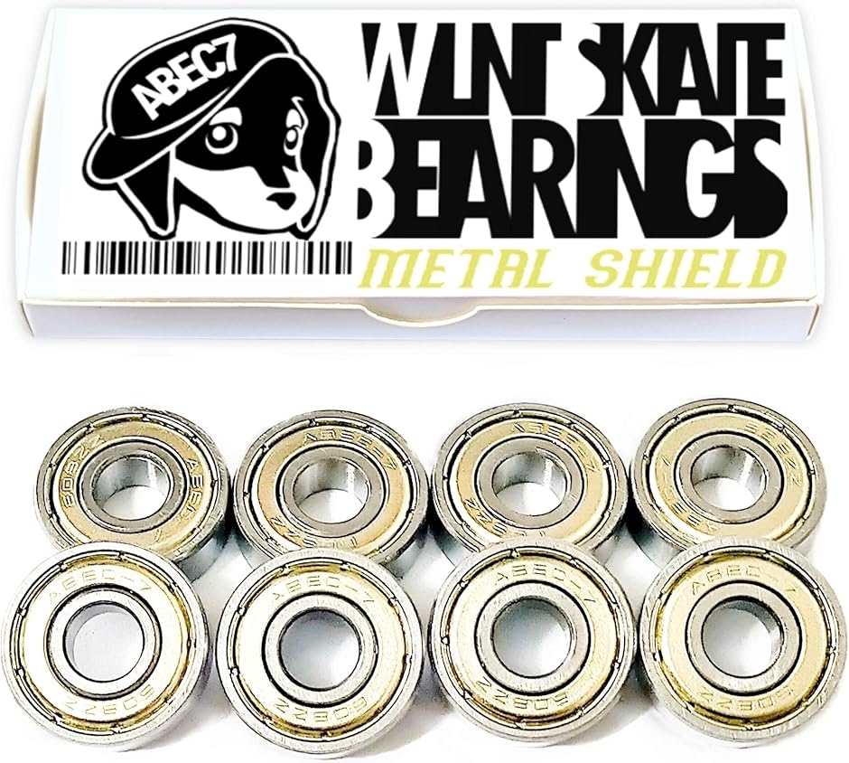 WalnutSkate スケボー ベアリング インラインスケート ロングボード MDM (ABEC7 STEEL GREASE METALIC)