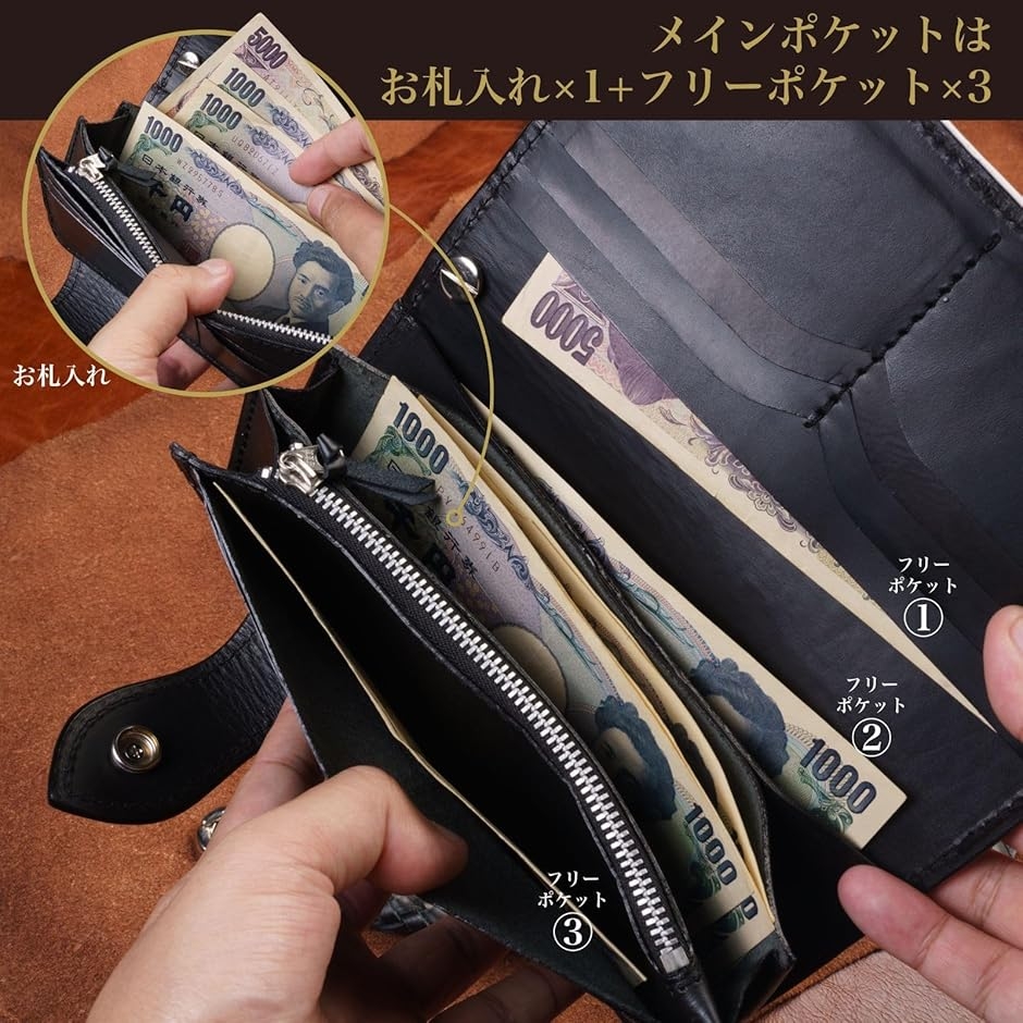 バイカーズウォレット 長財布 ウォレットチェーン ドロップハンドル