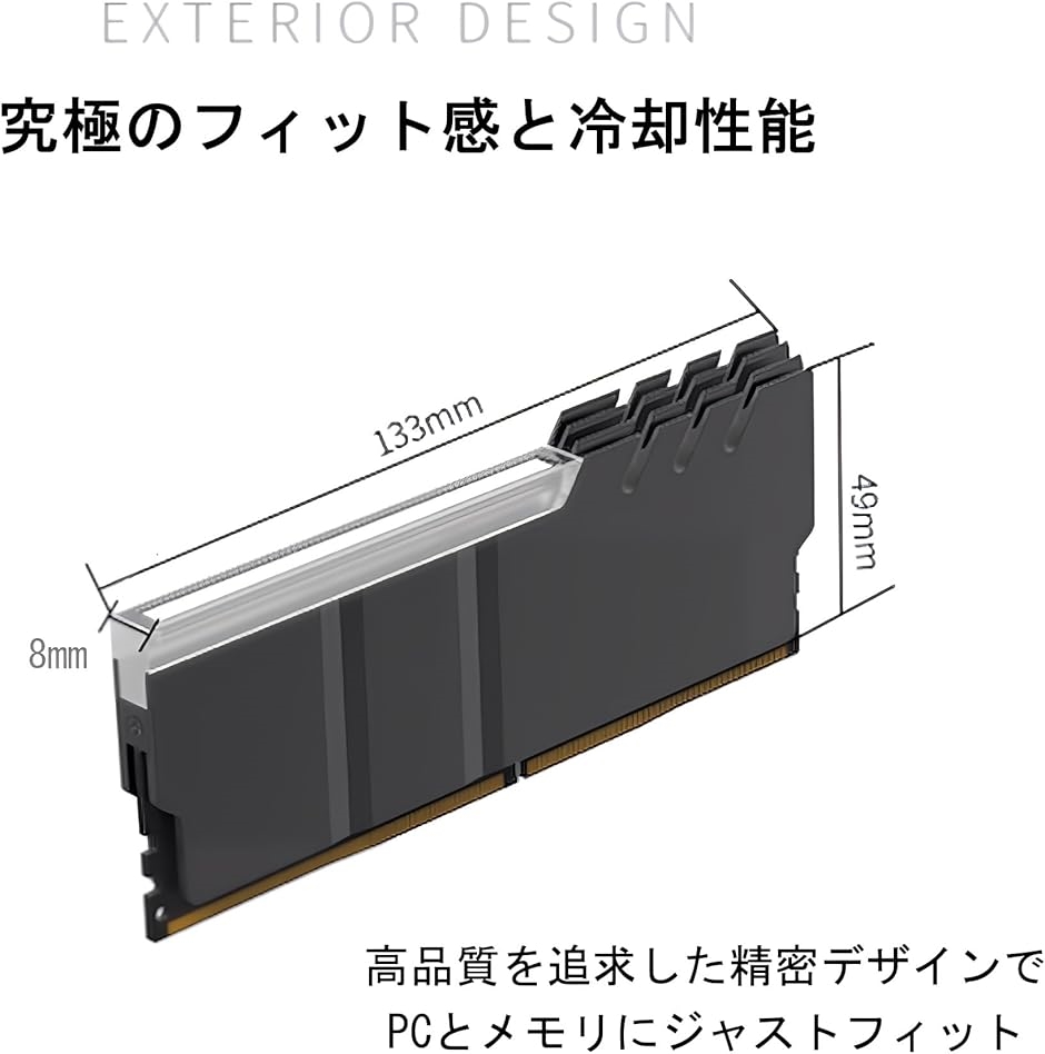 互換品】メモリ ヒートシンク インフィニティーミラー LED ARGB 5v