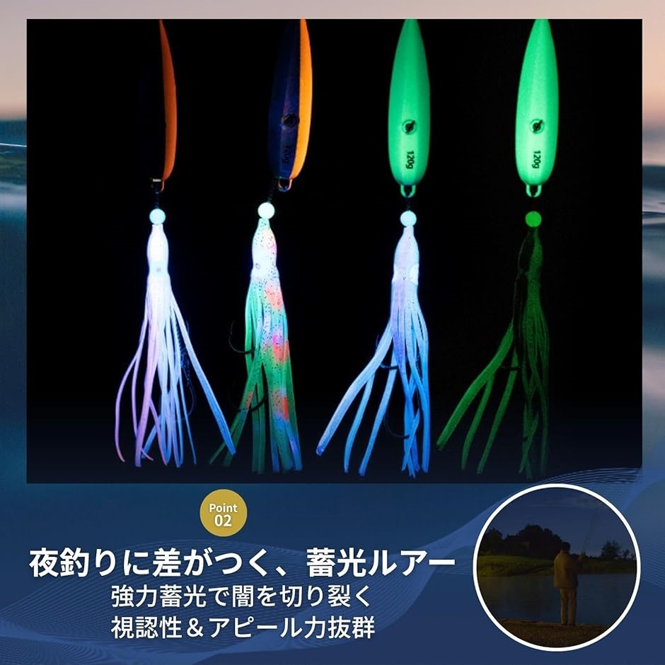 インチク タコベイト ルアー 5色セット 青物 根魚 夜光 船釣り