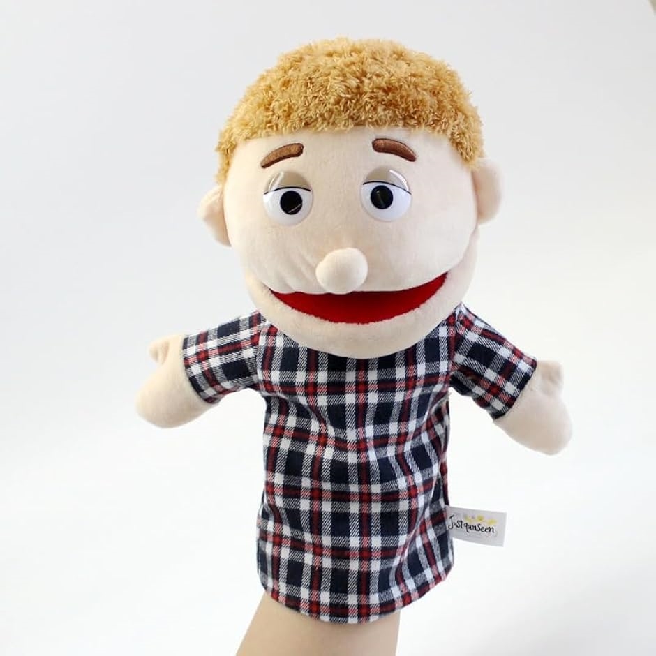 Yahoo! Yahoo!ショッピング(ヤフー ショッピング)パペット人形 口が動く 人形劇 一人遊び キャラクター おままごと 演劇 小道具 ぬいぐるみ人形 幼稚園 保育園 軽量（お父さん）