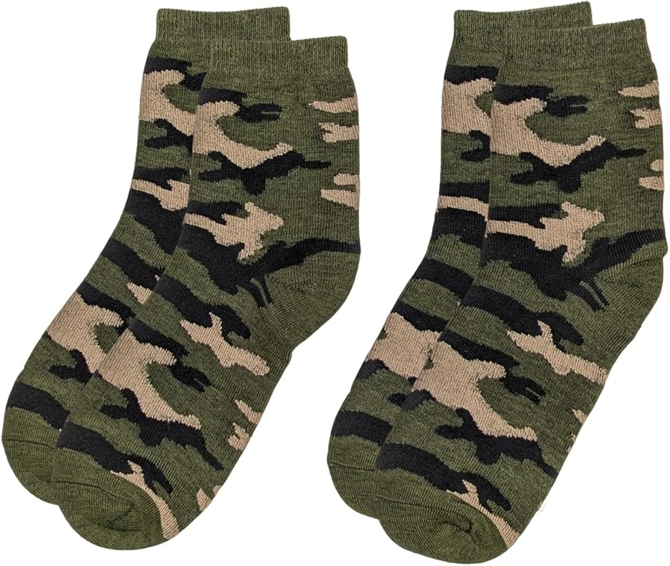 靴下 メンズ 迷彩 ソックス カモフラージュ 2足セット 迷彩柄