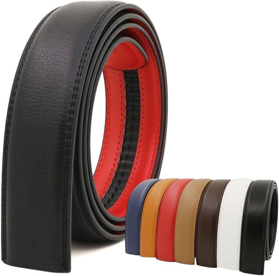 メンズ ベルト 交換用 穴なし オートロック 35mm 長い 130cm 帯のみ