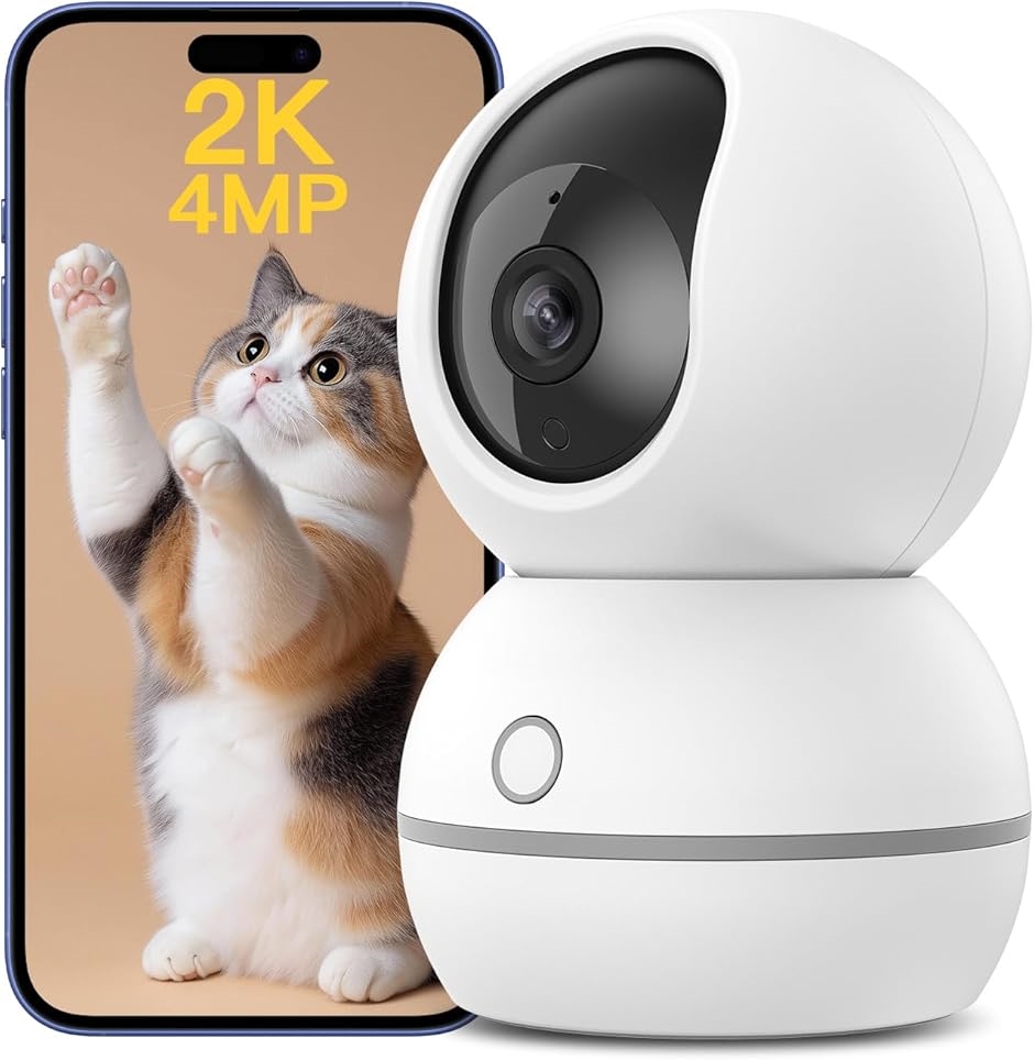 2025年新型 ペットカメラ 400万画素 2K ベイビーモニター