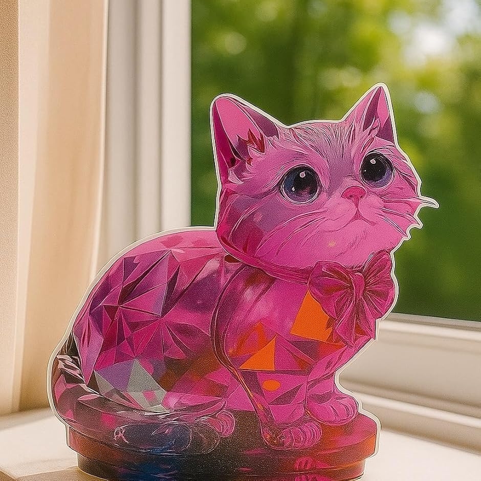 ラブピーシー 猫 アクリルスタンド ねこ インテリア リラックス サン