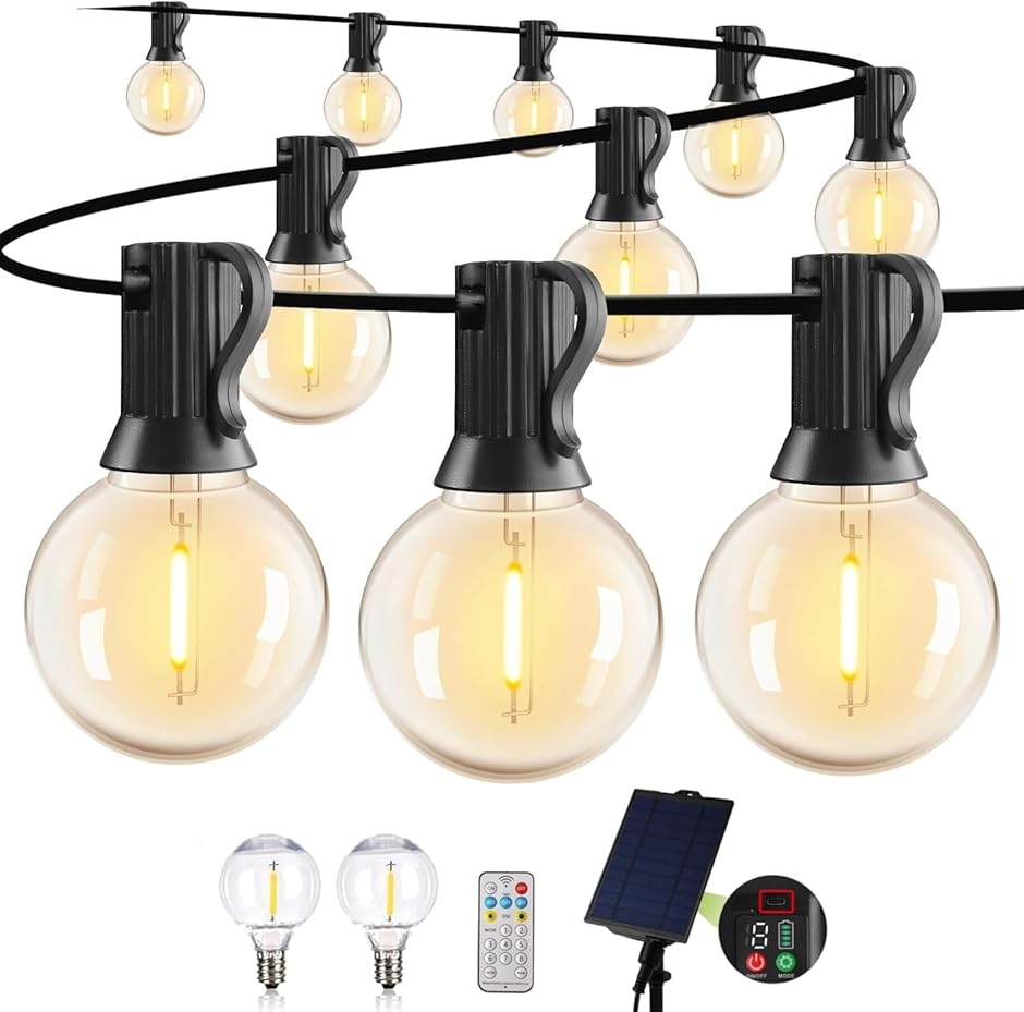 �X�g�����O���C�g �\�[���[ ���O IP65�h�� USB�[�d�\ ��Ԏ����_�� LED�d�� G40 (�u���b�N,  7.6M-10�d��)