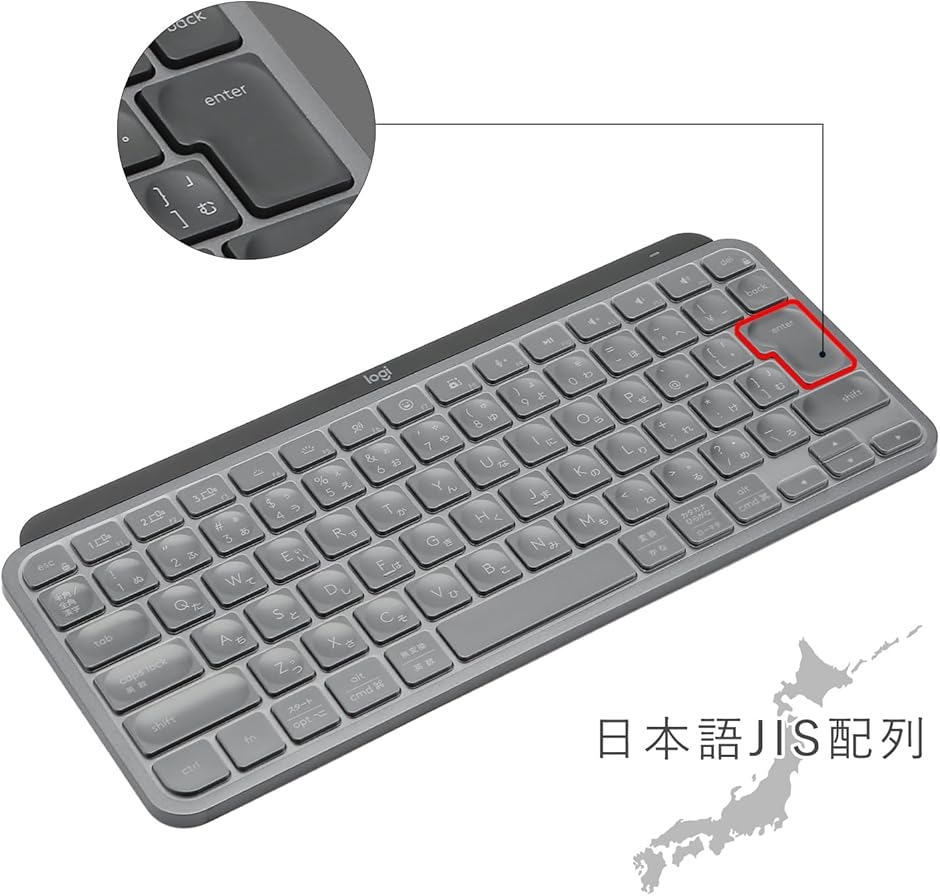 logicool MX KEYS mini 日本語配列 + カバー（おまけ） 互換品】MX Keys mini 専用 キーボードカバー 日本語JIS配列