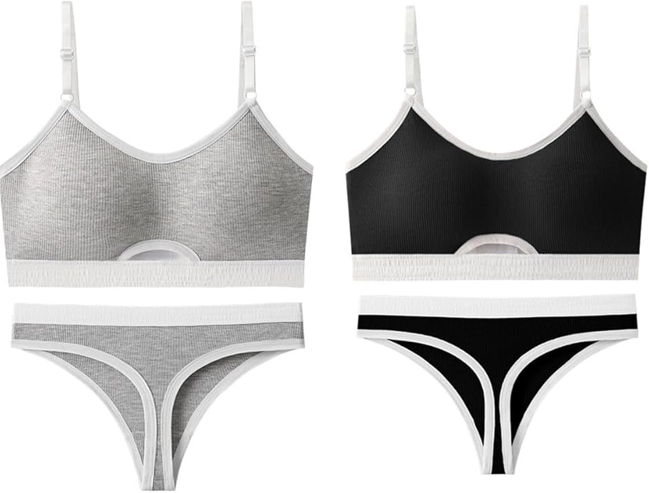 下着 ノンワイヤー ブラ ショーツ 上下 セット セクシー Tバック