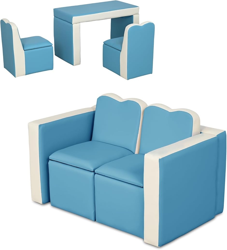 キッズ ソファ 子供用ソファーテーブル セット選べるカラー 肘掛けが