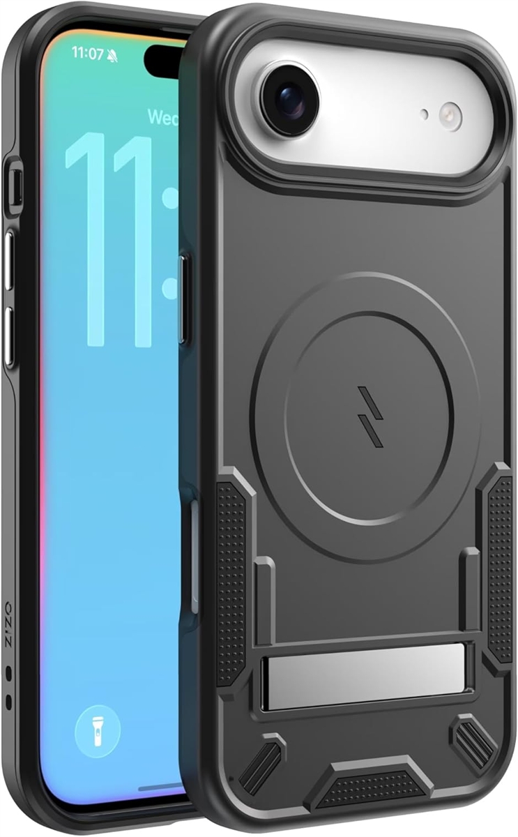 ZIZOiPhone 17 Air 用 ケース MagSafe対応 耐衝撃 (ブラック