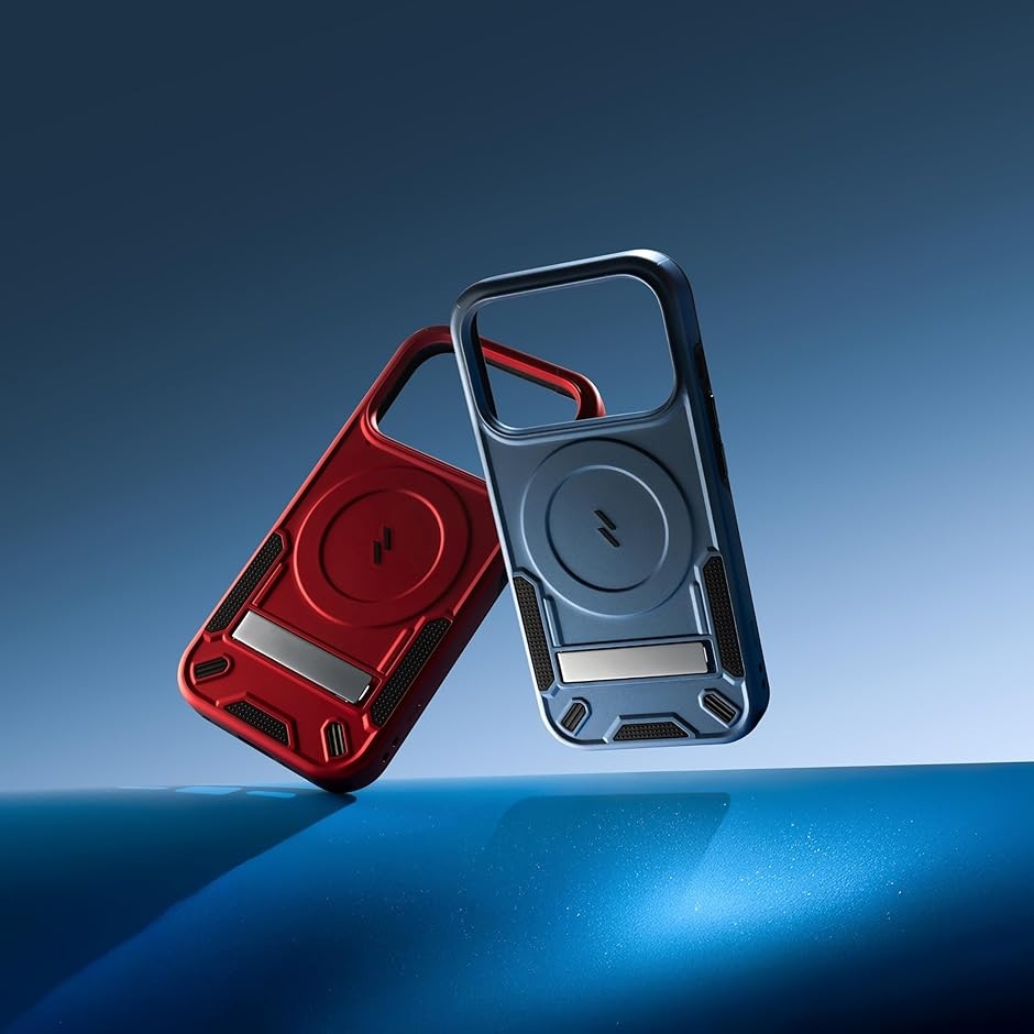 ZIZOiPhone 17 Pro Max 用 ケース 米軍MIL規格 (レッド / ブラック