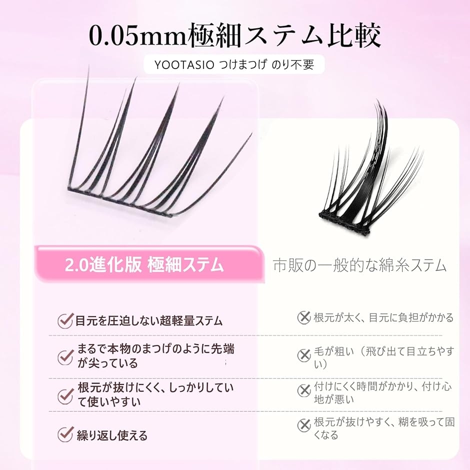 1秒マツエク つけまつげ グルー不要 MDM ...の詳細画像2