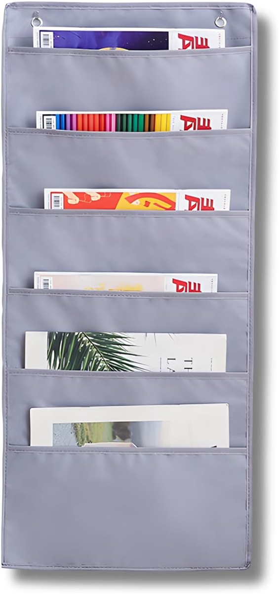 書類収納 壁掛けポケット 5ポケット A4 布製 ドアハンガーポケット