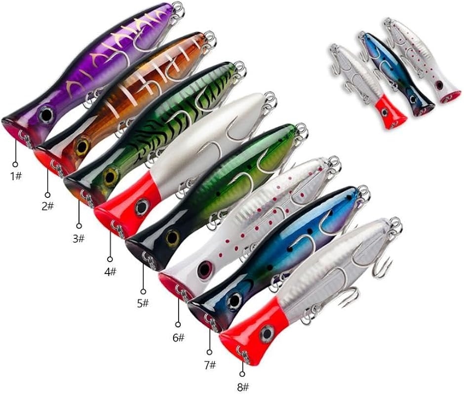 4個セット ポッパー ルアー バス釣り 海釣り 船 フィッシング 初心者