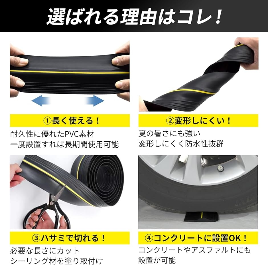 ガレージ車庫用 シャッター隙間埋めゴムストリップ 幅88mm DIY取付 