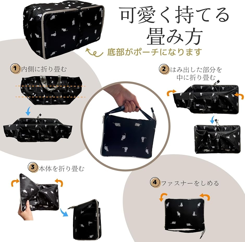 ノア レジカゴ対応 保冷 エコバッグ 大容量 折り畳み 軽量(シマエナガ