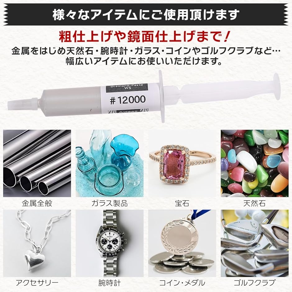 ダイヤモンドペースト 水溶性 鏡面仕上げ 砥粒 研磨 コンパウンド セット 金属 ガラス コイン (#15000， 2) : スピード発送 ホリック  - 通販 - Yahoo!ショッピング