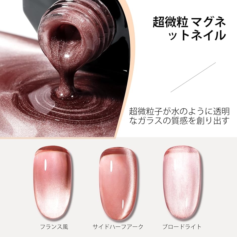マグネットネイル 微粒子 カラーマグネットジェル 15ml 磁石付き
