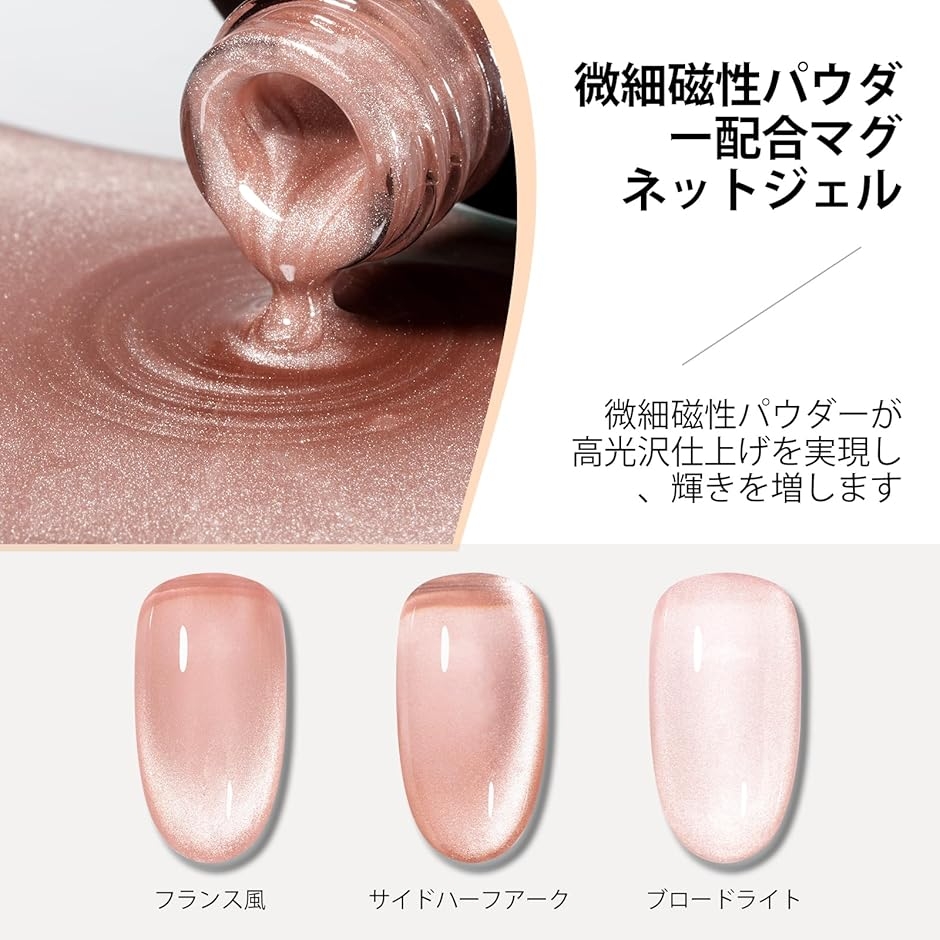 マグネットネイル 微粒子 カラーマグネットジェル 15ml 磁石付き