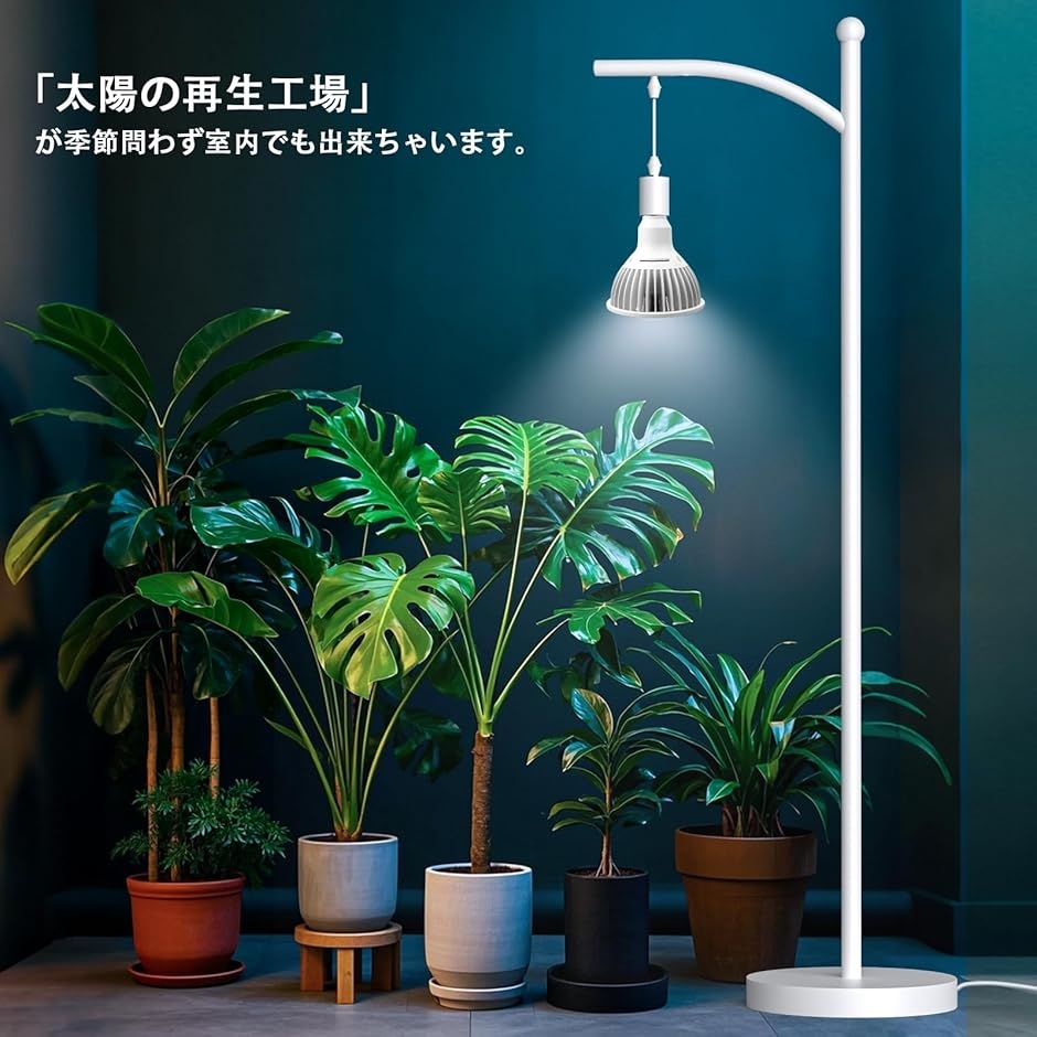 植物育成向けフロアスタンド 四段階調節高さ ソケット口金サイズE26