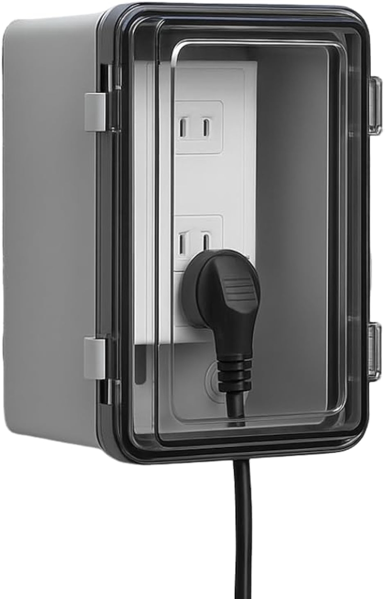 電気 コンセント ボックス ABS 防塵 防水 IP66 全天候 対応 電源 透明