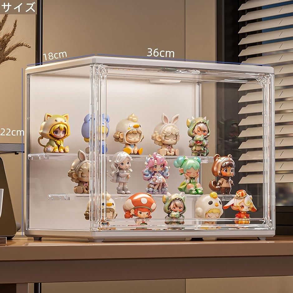 フィギュアケース 2個セット アクリルケース LED照明 積み重ね可能 MDM