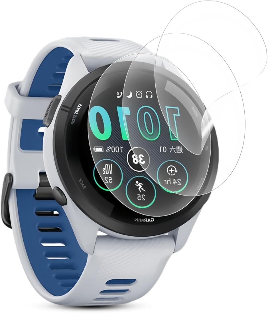 3���Z�b�g GARMIN �K�[�~�� Forerunner 265S ��p �t���ی�t�B���� �ی���� (MJO-JAC-C020)