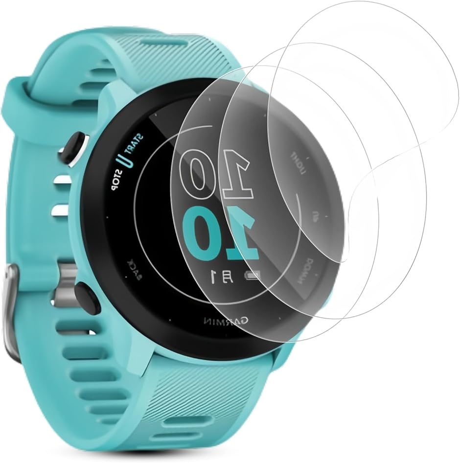 3���Z�b�g Garmin ForeAthlete 55 ��p �t���ی�t�B���� �ی���� TPU�f�� (MJO-JAC-C021)