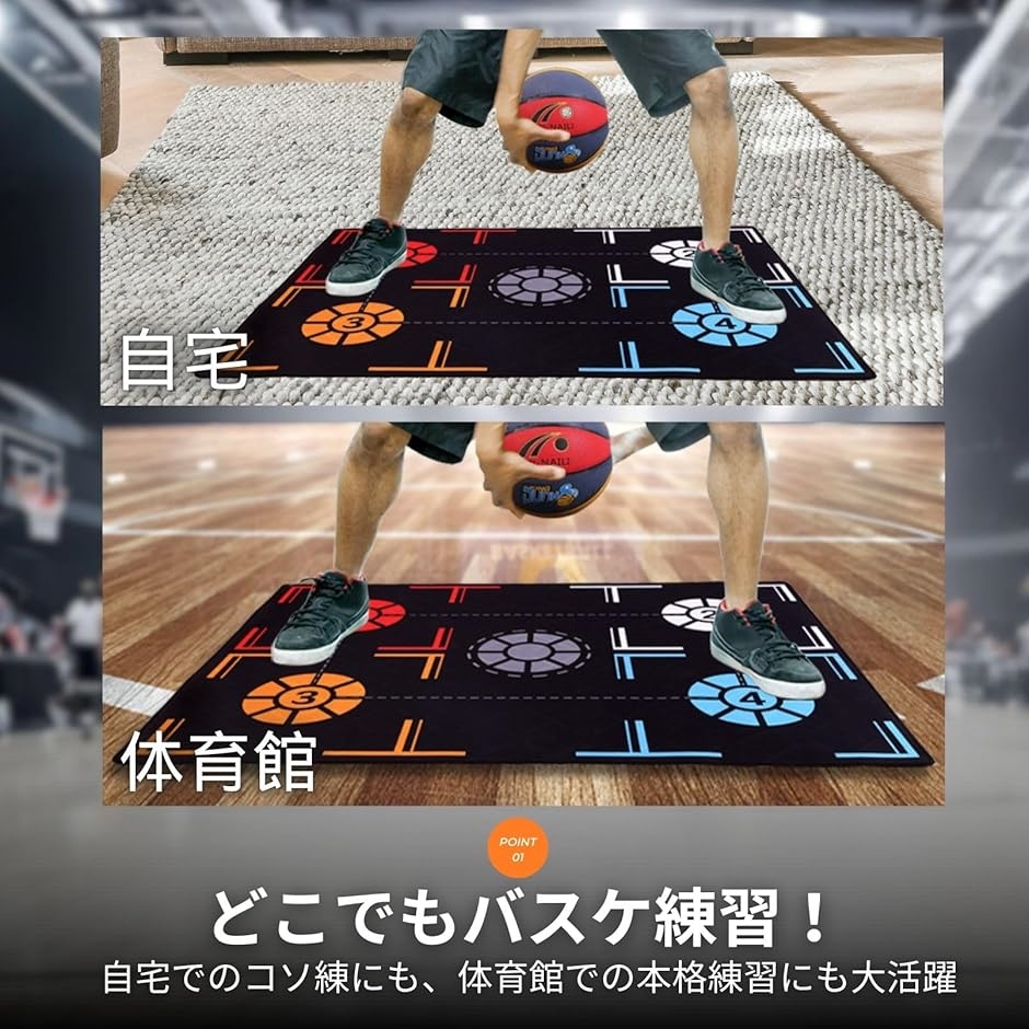 バスケットボール 練習マット ドリブル ステップ フットワーク