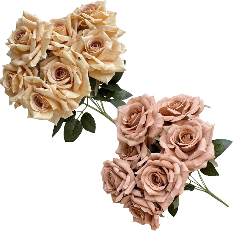 【染め花】アンティーク調 バラ 花束 アートフラワー ハンドメイド MORYTRADE バラ 造花 花束 20本 母の日 プレゼント くすみカラー