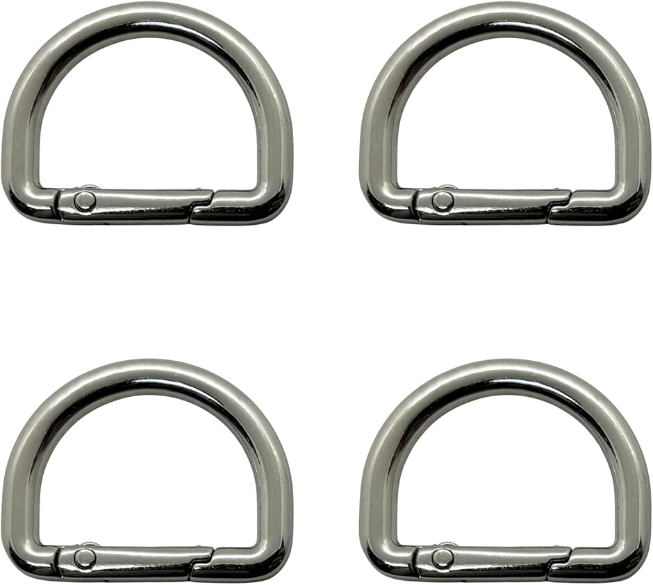 スマホショルダー用 Dカン 後付け 幅25mm 4個(シルバー) : スピード