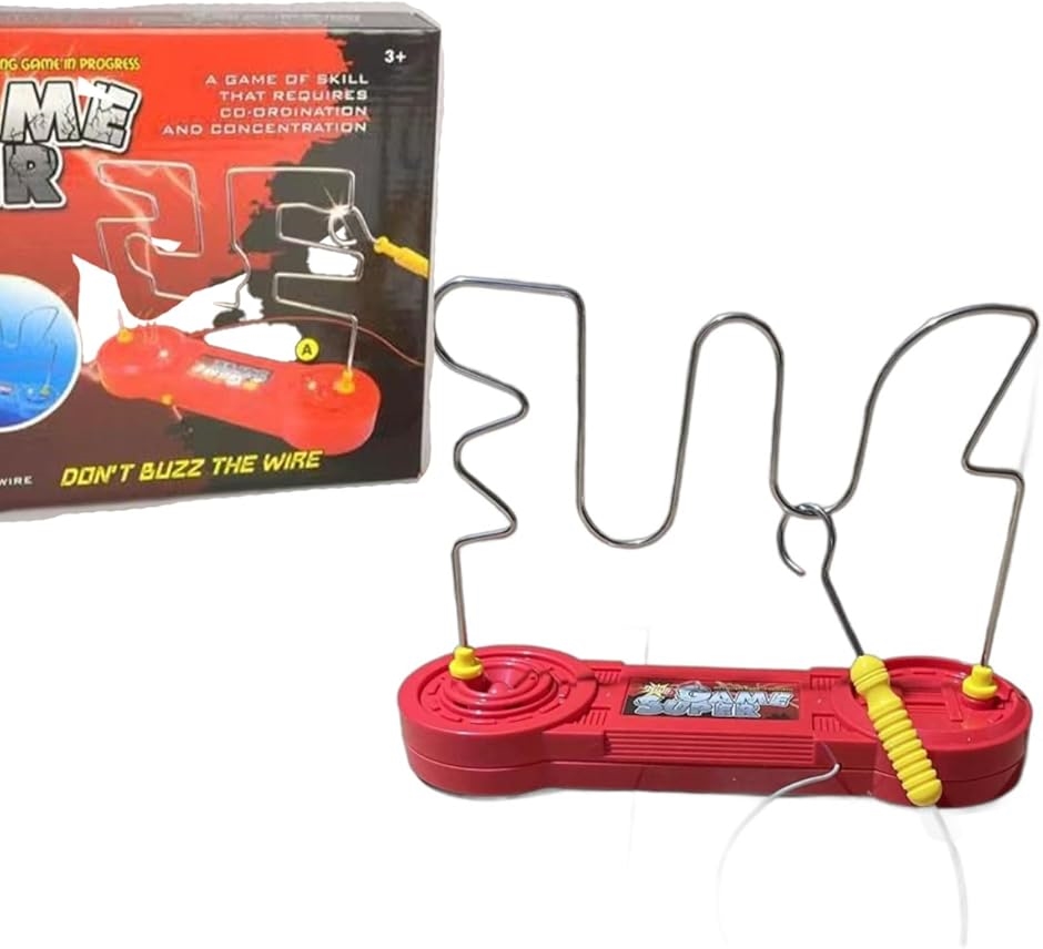 ビリビリグッズ イライラ棒 電気ビリビリ ゲーム パーティー 面白い 玩具 電流 ギフト(レッド)