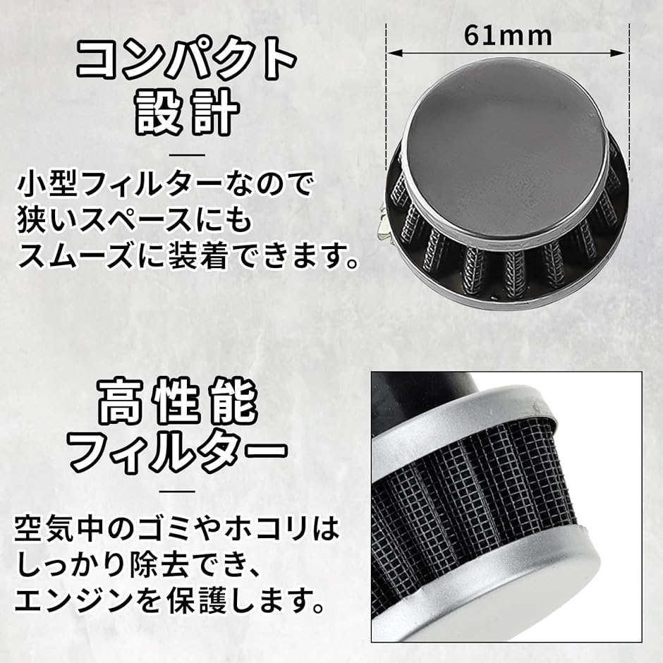 バイク パワー フィルター ステンレス エア クリーナー ミニ 28 mm