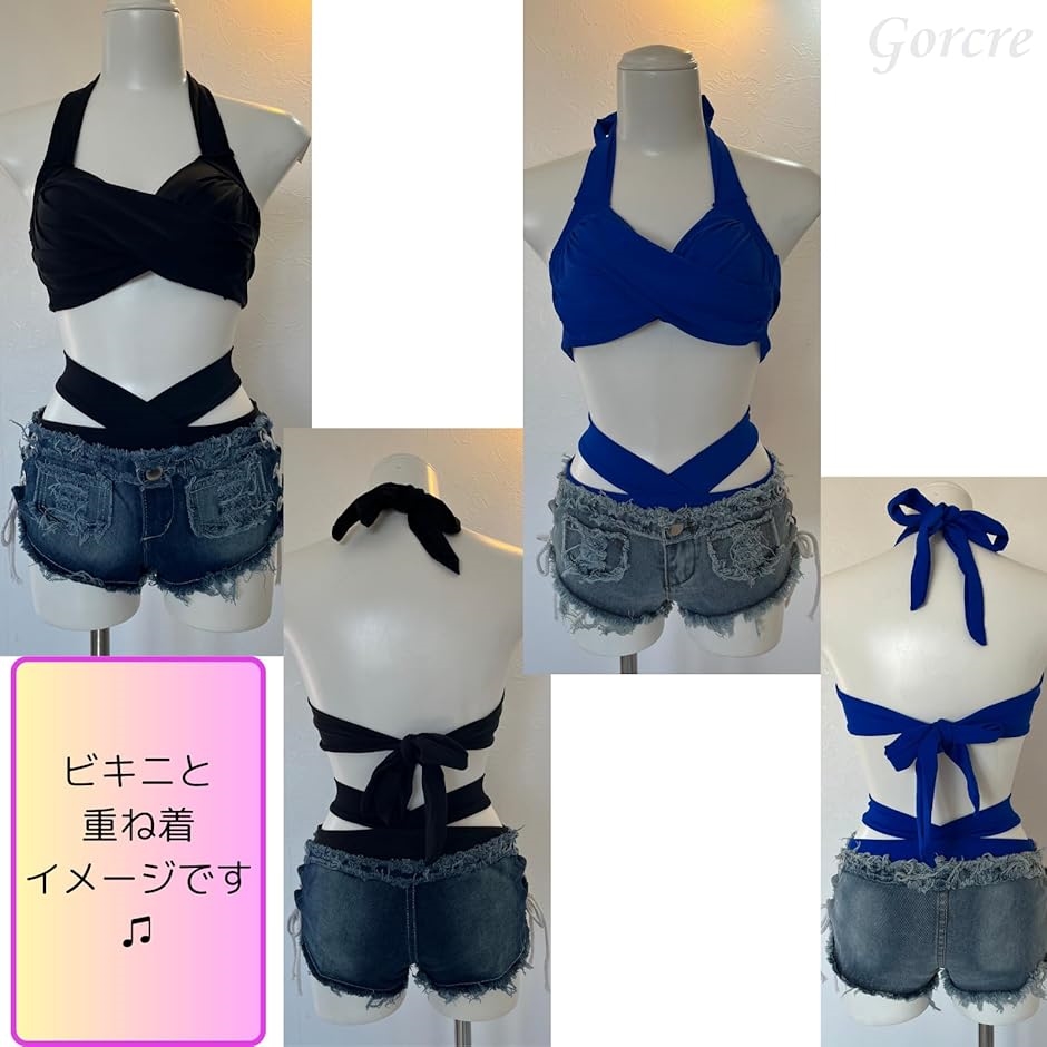 デニム ショートパンツ 紐 ココマーク デニム ショートパンツ 紐 ココマーク