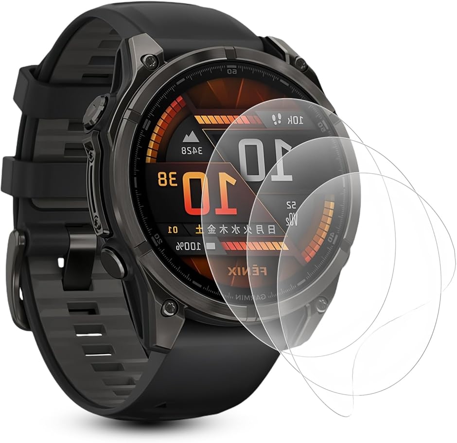 3���Z�b�g GARMIN �K�[�~��fenix 8 Sapphire AMOLED 47mm ��p �ی���� (MJO-JAC-C024)
