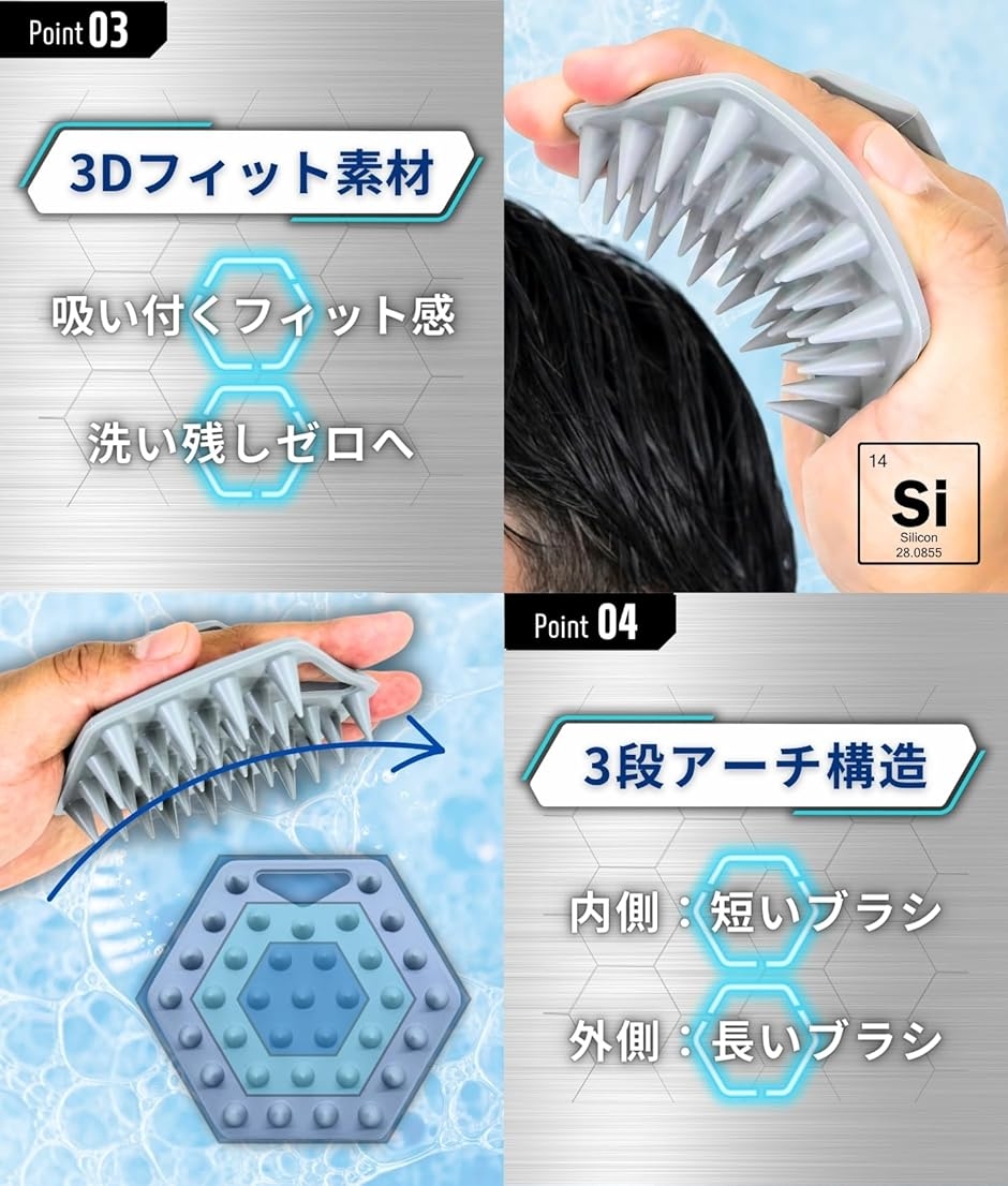 男の頭皮改革 頭皮ブラシ スカルプブラシ メン...の詳細画像4