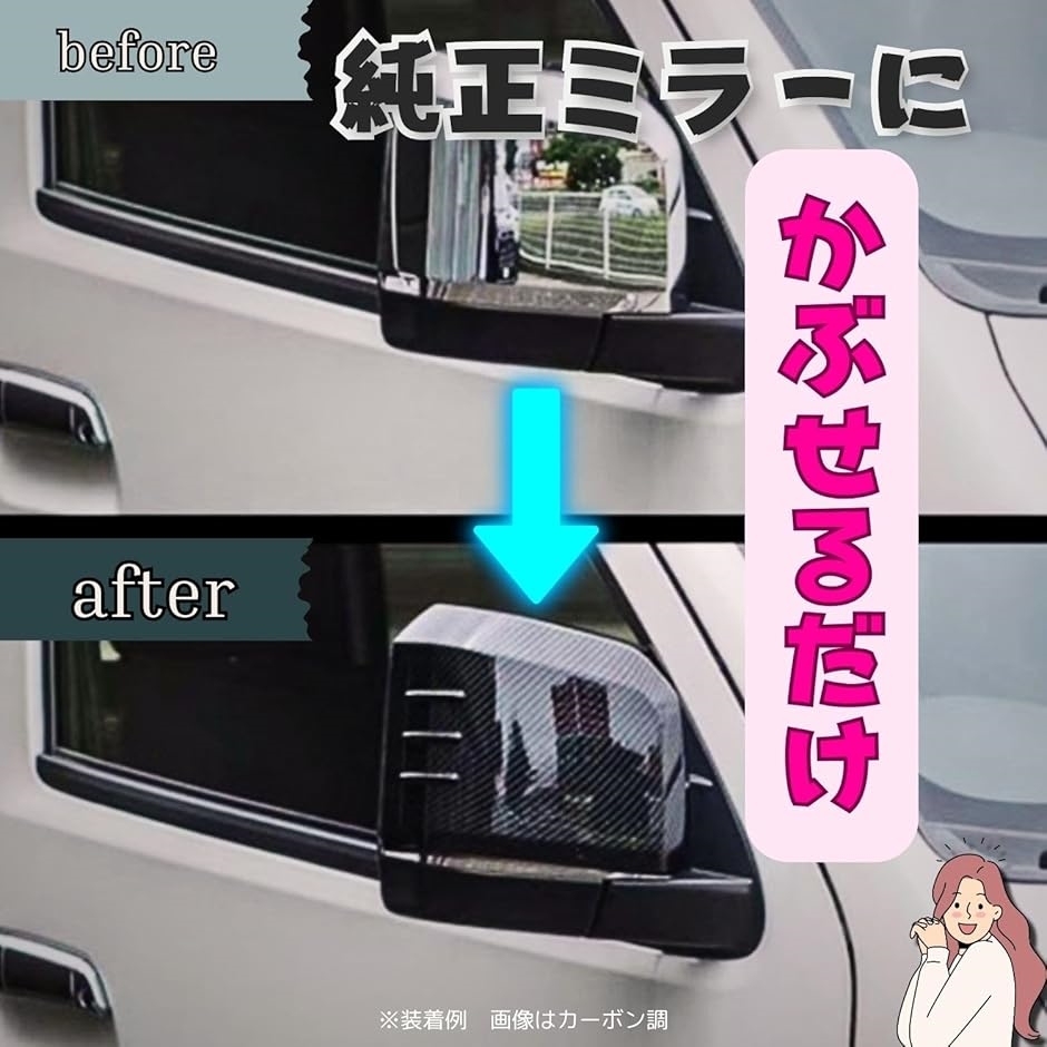 自動車 【新品未使用】200系ハイエース アウタービューミラーカバー