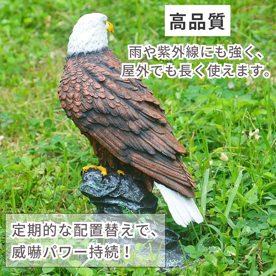 鷲 置物 防鳥 鳥よけ オブジェ 庭用 ミスターイーグル イーグル