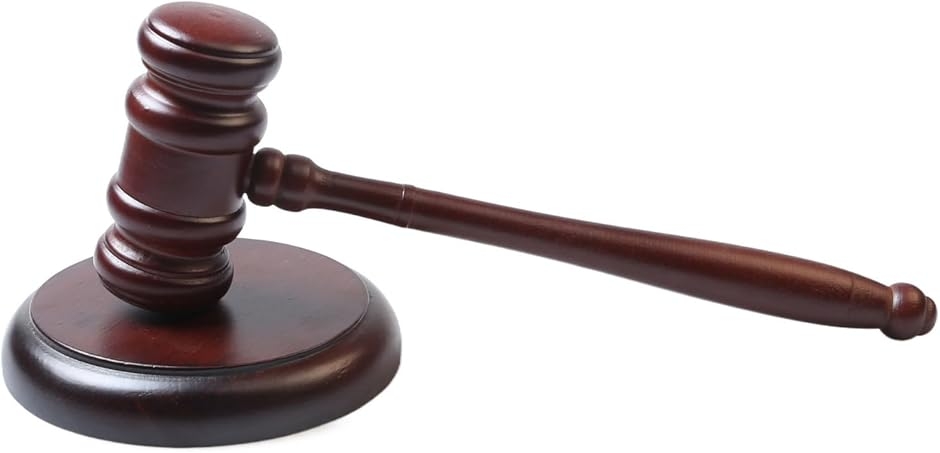 ガベル 裁判官 ハンマー 木製 オークションハンマー 木槌 小道具 競売