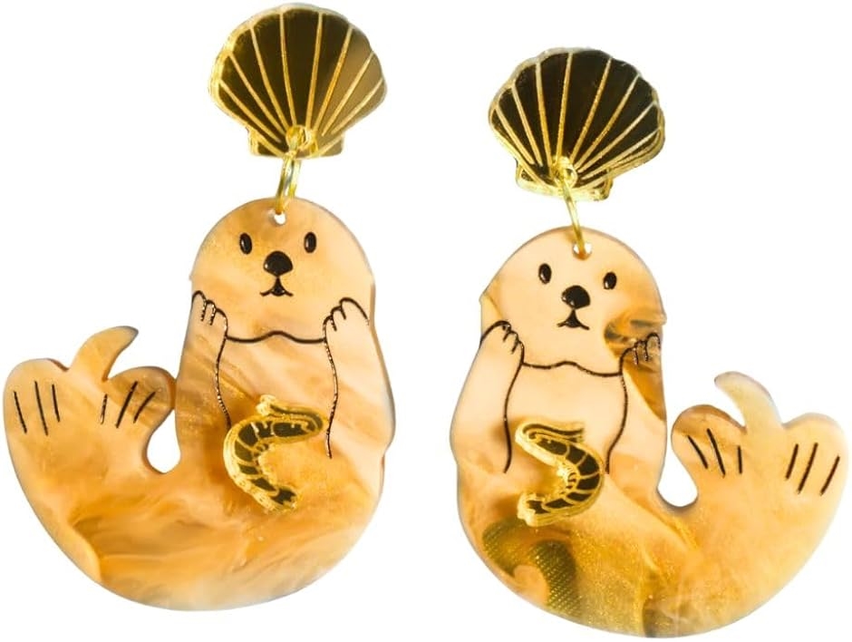 Yahoo! Yahoo!ショッピング(ヤフー ショッピング)Sea Otter Shrimp Earrings ラッコ エビ ピアス セット オーストラリア メルボルン
