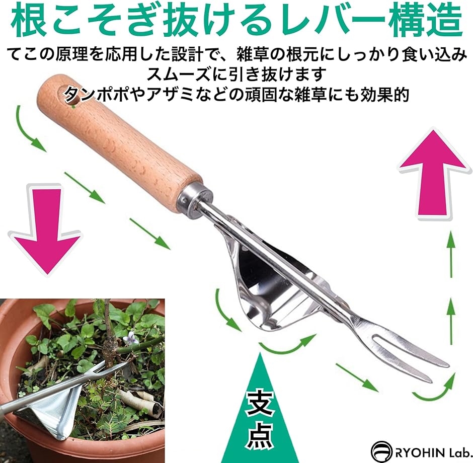 良品ラボ 草むしり道具 草取り道具 雑草取り ...の詳細画像1