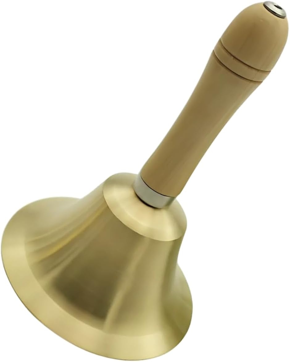 ハンドベル 真鍮製ハンドベル 木製グリップ 内側も研磨 抽選会 福引